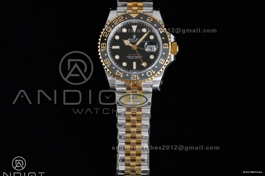 Best Jubilee GRNR Dial II Black TravelReady GMT YG 126713 Master ARF SS Edition New 856 Bracelet V SH3285 on 0105